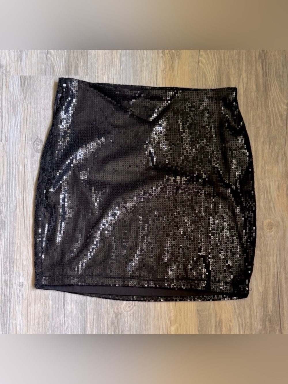 Garage black sequin mini skirt size medium